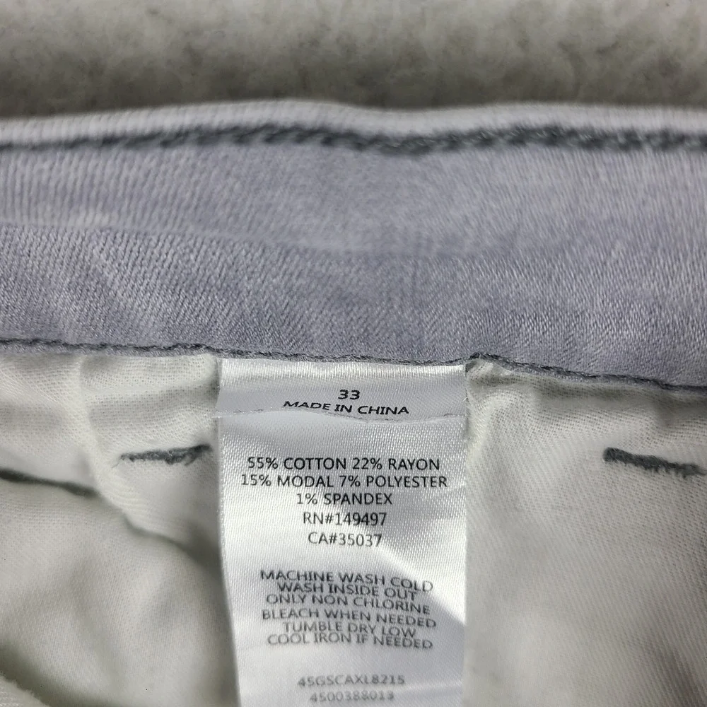 Joe's‎ Jeans Mens 33x29 Gray Slim Straight Light Wash Denim HEMMED